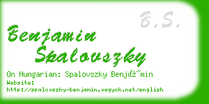 benjamin spalovszky business card
